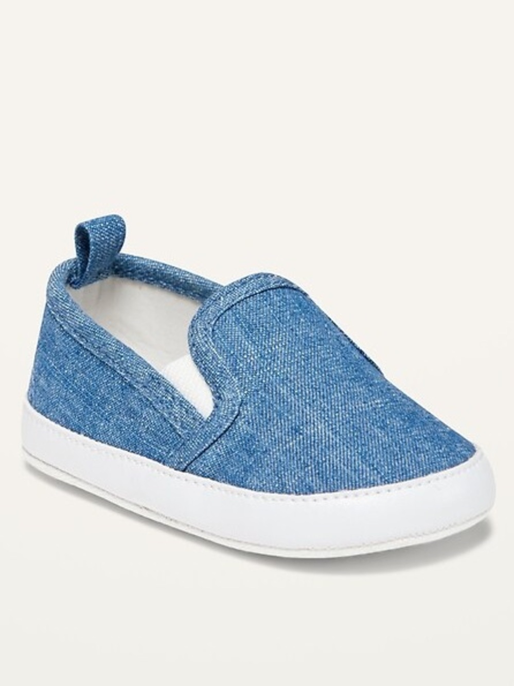 Old Navy Unisex Chambray Slip-On Sneakers Blue Size 3-6 Months